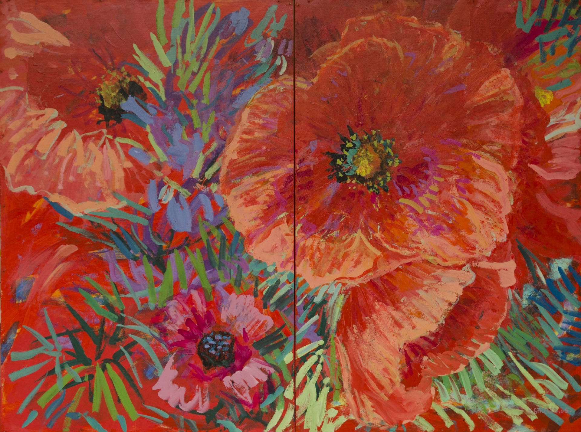 AMAPOLAS ROJAS, DÍPTICO